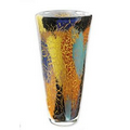 Murano Style Art Glass - 12" Firestorm Vase